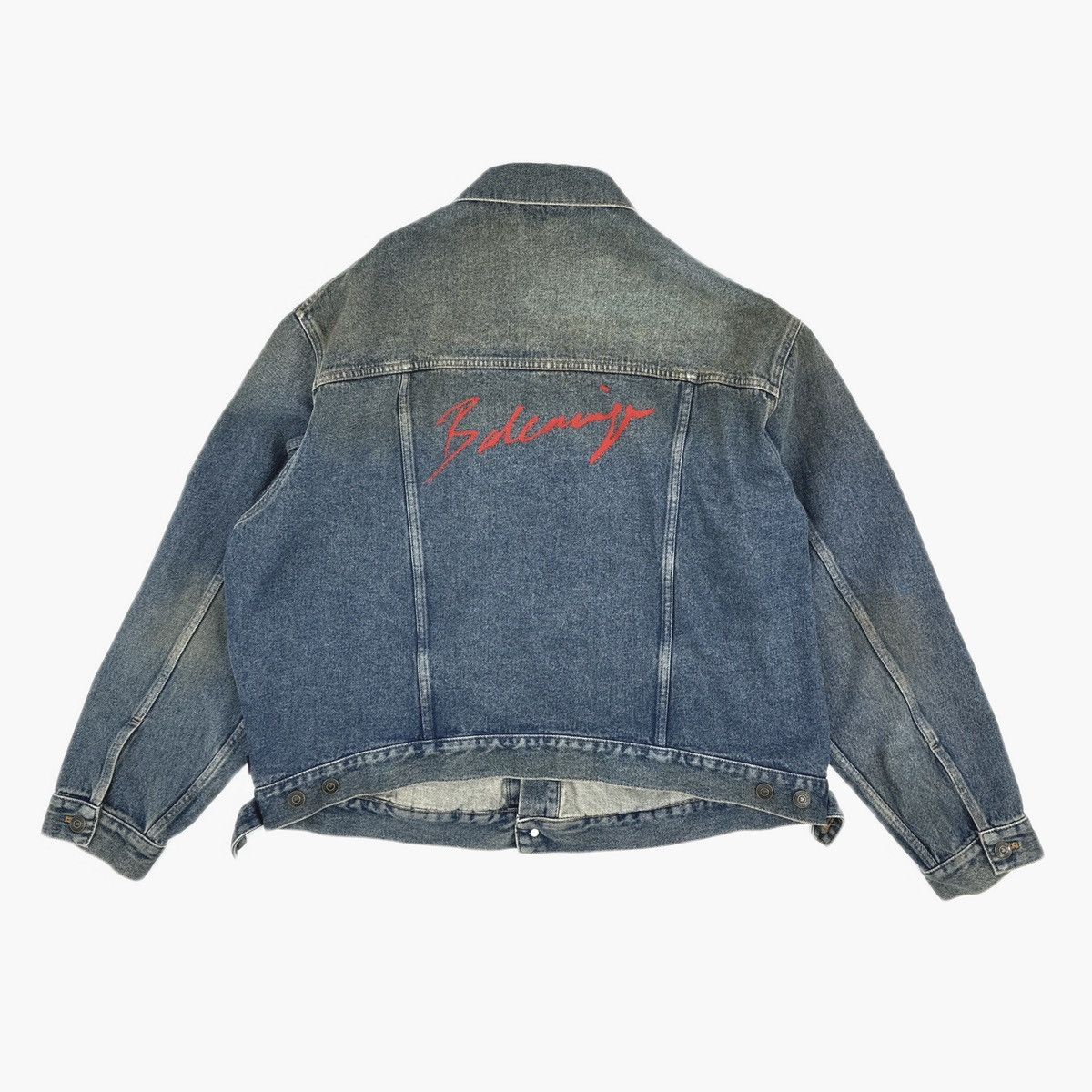 Balenciaga Balenciaga Script Logo Denim Jacket | Grailed