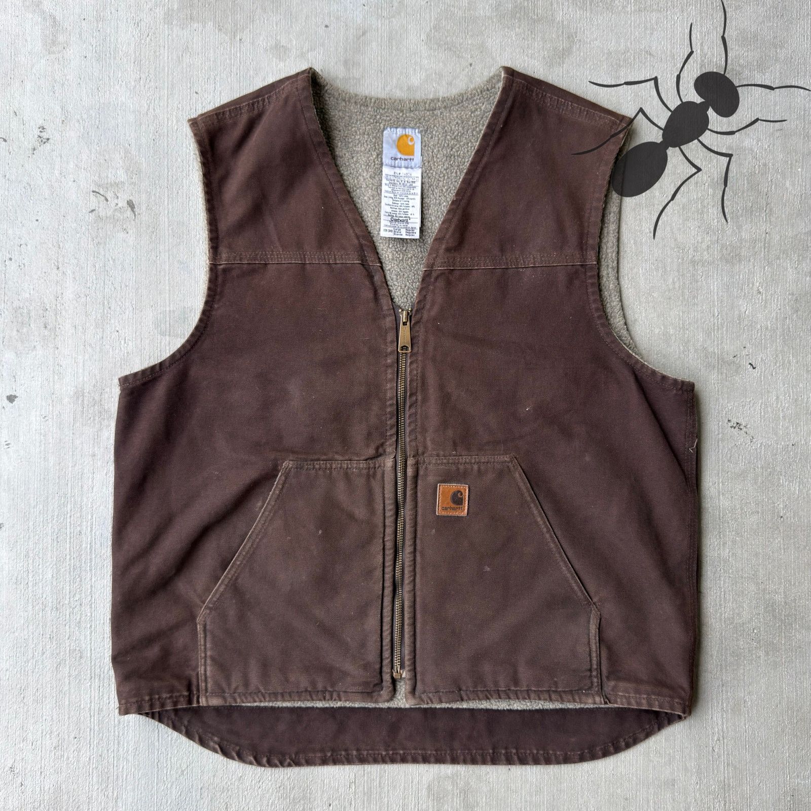 Carhartt × Vintage Carhartt V26 DKB brown work wear vest Size US L / EU 52-54 / 3 - 1 Thumbnail