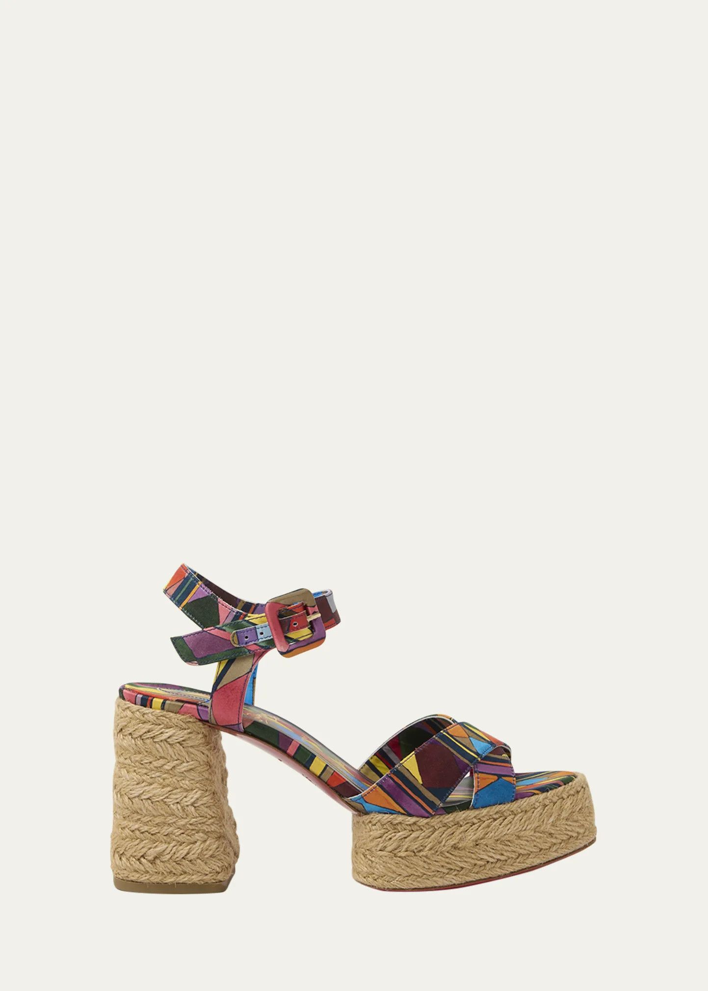 Christian Louboutin os11x0526 Calakala Platform 85mm Espadrille Sandals Size US 9 / IT 39 - 1 Thumbnail