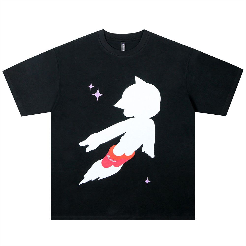 Japanese Brand × Vintage Cartoon silhouette print cotton round neck T-shirt Size US L / EU 52-54 / 3 - 1 Thumbnail