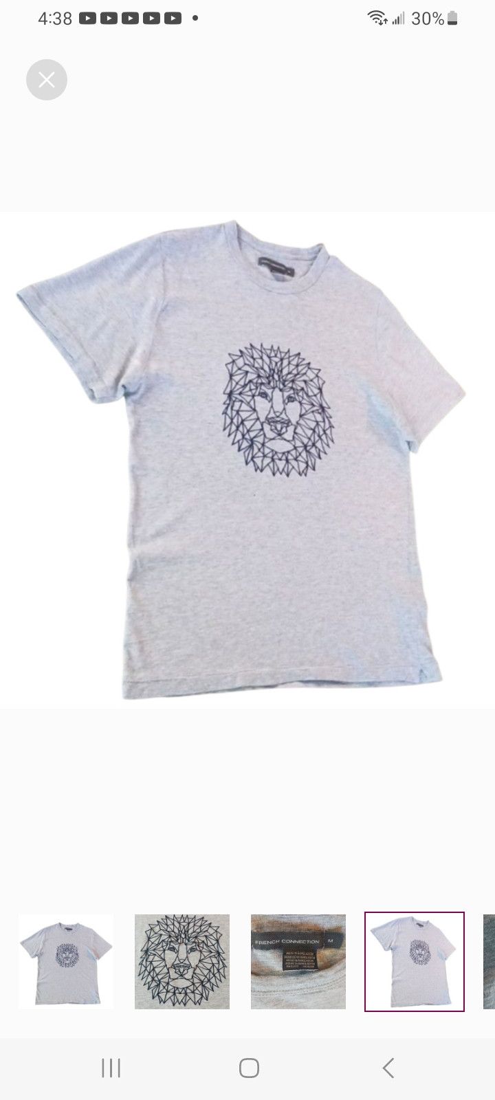 French Connection French Connection Lion Astrology Graphic Tee-Shirt Size US M / EU 48-50 / 2 - 7 Thumbnail
