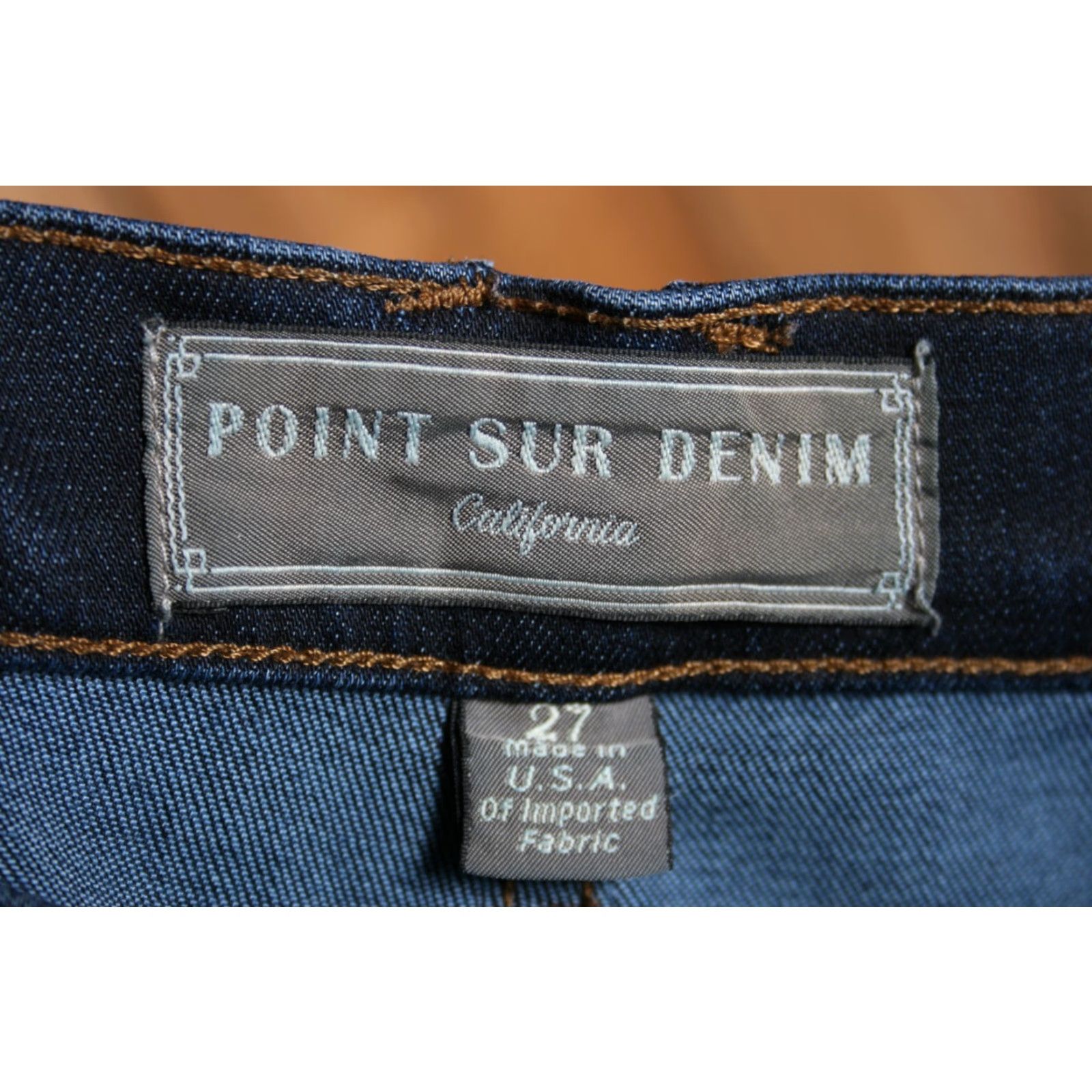 Vintage POINT SUR Blue Stretch Denim High Rise Skinny Jeans Sz. 27 - Made in USA Womens Jeans Size 27" / US 4 / IT 40 - 7 Thumbnail