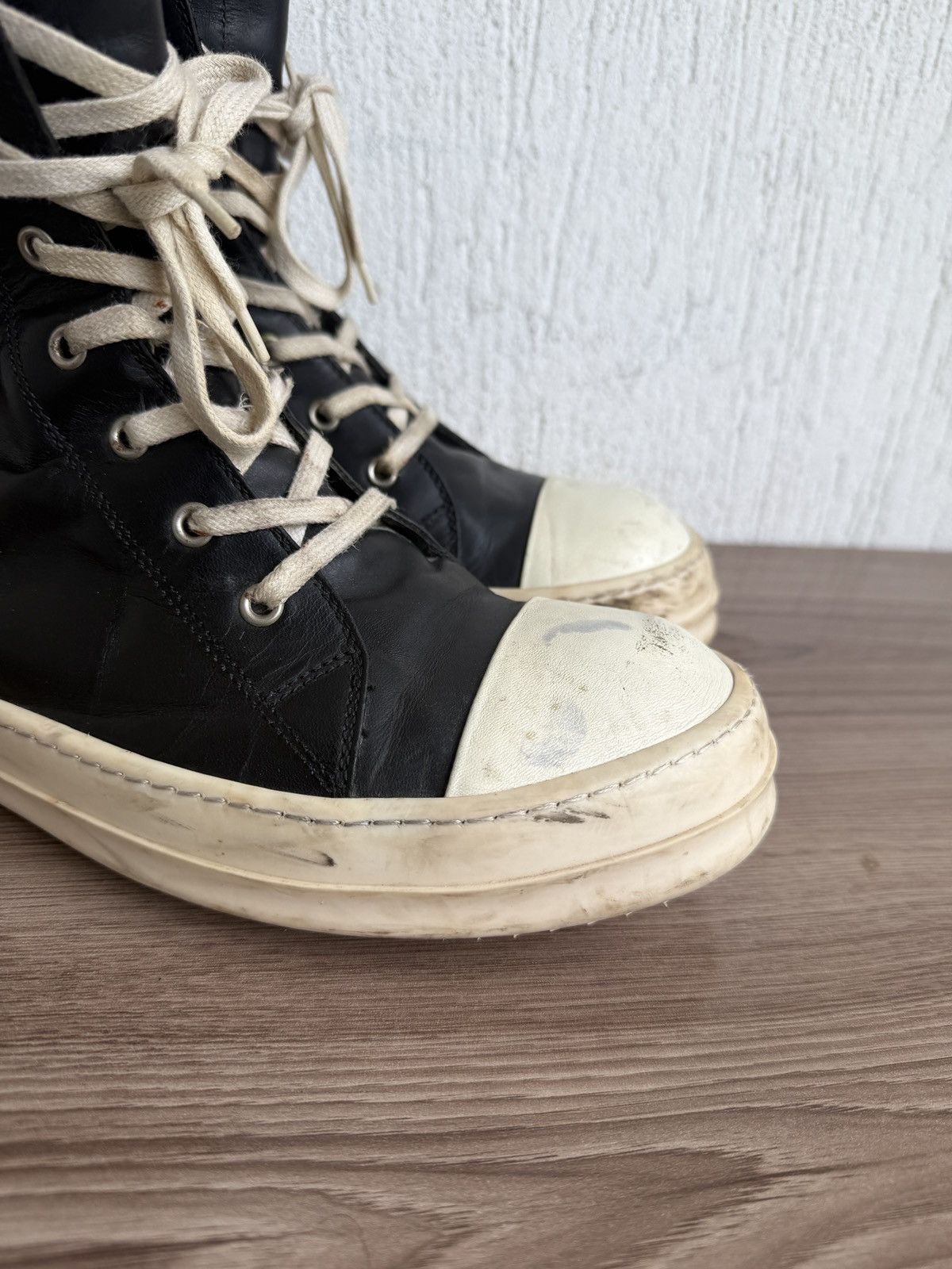 Rick Owens 🔥Rare w16 mainline ramones Size US 10.5 / EU 43-44 - 4 Thumbnail