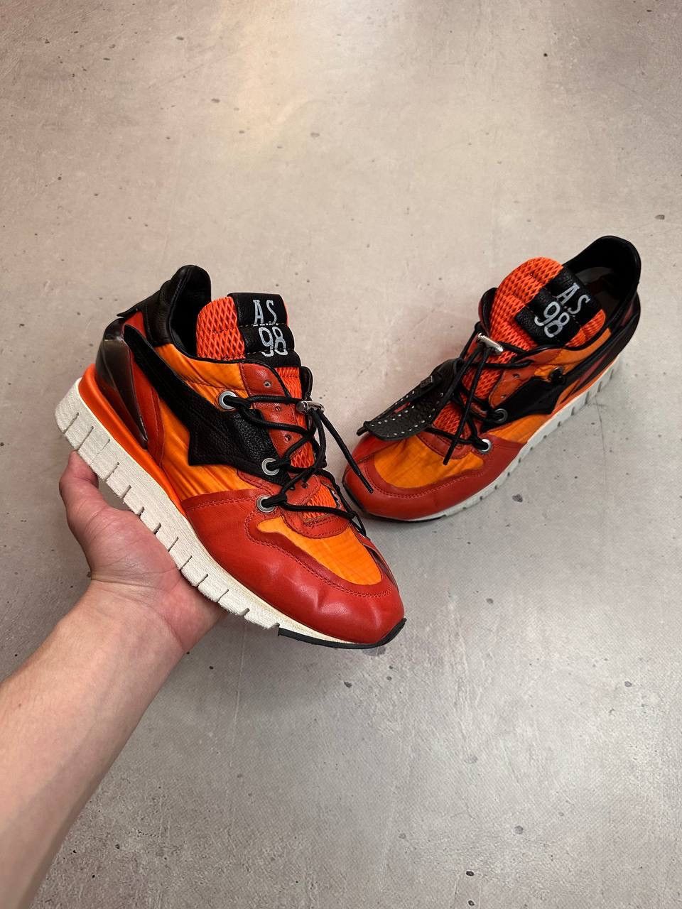 A.S.98 A.S. 98 Airstep Trainers Orange Leather Sneakers Shoes Size US 9 / IT 39 - 1 Thumbnail