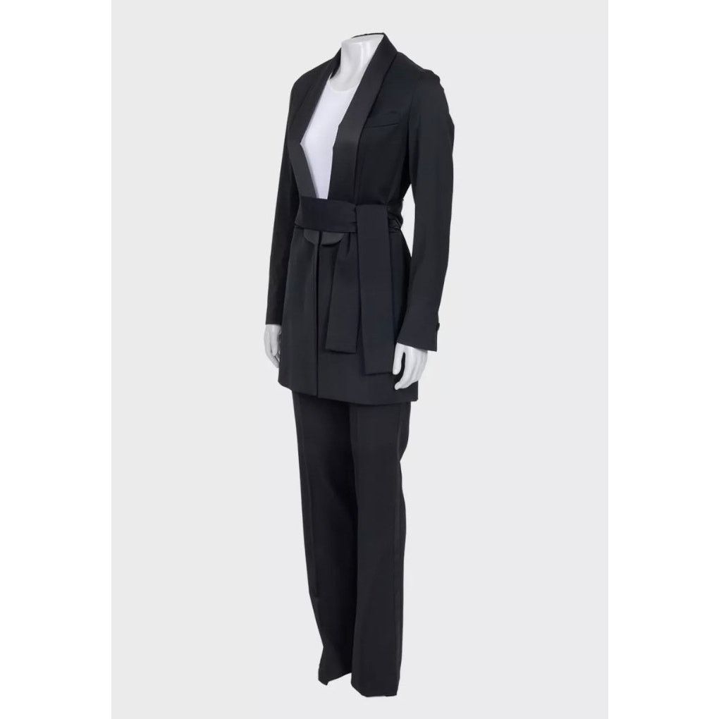 Saint Laurent Paris Saint Laurent Black Wool Suit with Long Jacket - EU36/S Size XS / US 0-2 / IT 36-38 - 2 Thumbnail
