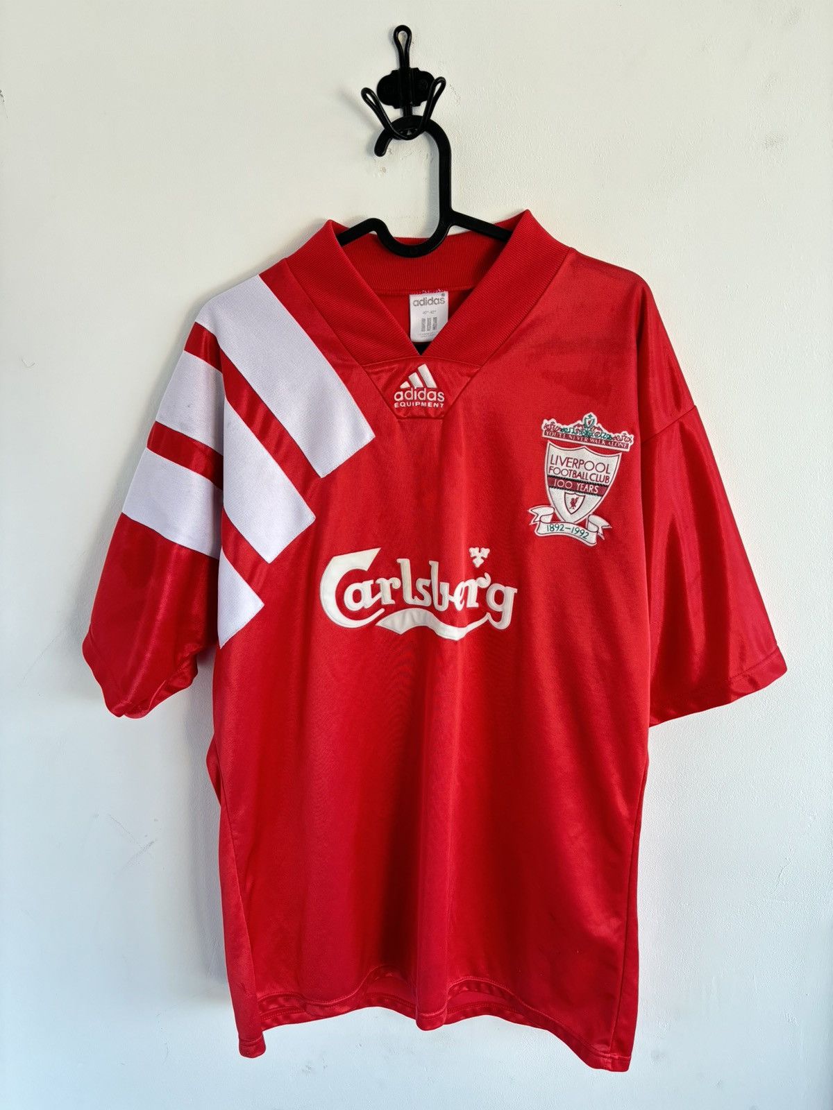 Adidas LIVERPOOL 1992/93 HOME SHIRT VINTAGE SOCCER JERSEY ADIDAS Size US L / EU 52-54 / 3 - 1 Thumbnail