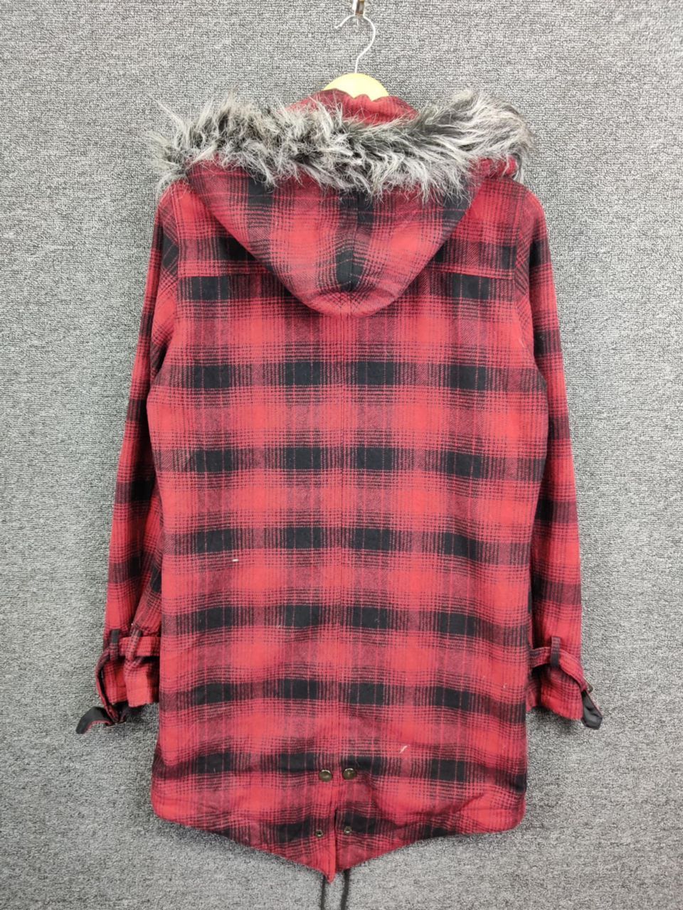 BERNINGS SHO Vintage Berning Sho Plaid Fireman Wool Parka Fishtail Jacket Size US M / EU 48-50 / 2 - 6 Thumbnail