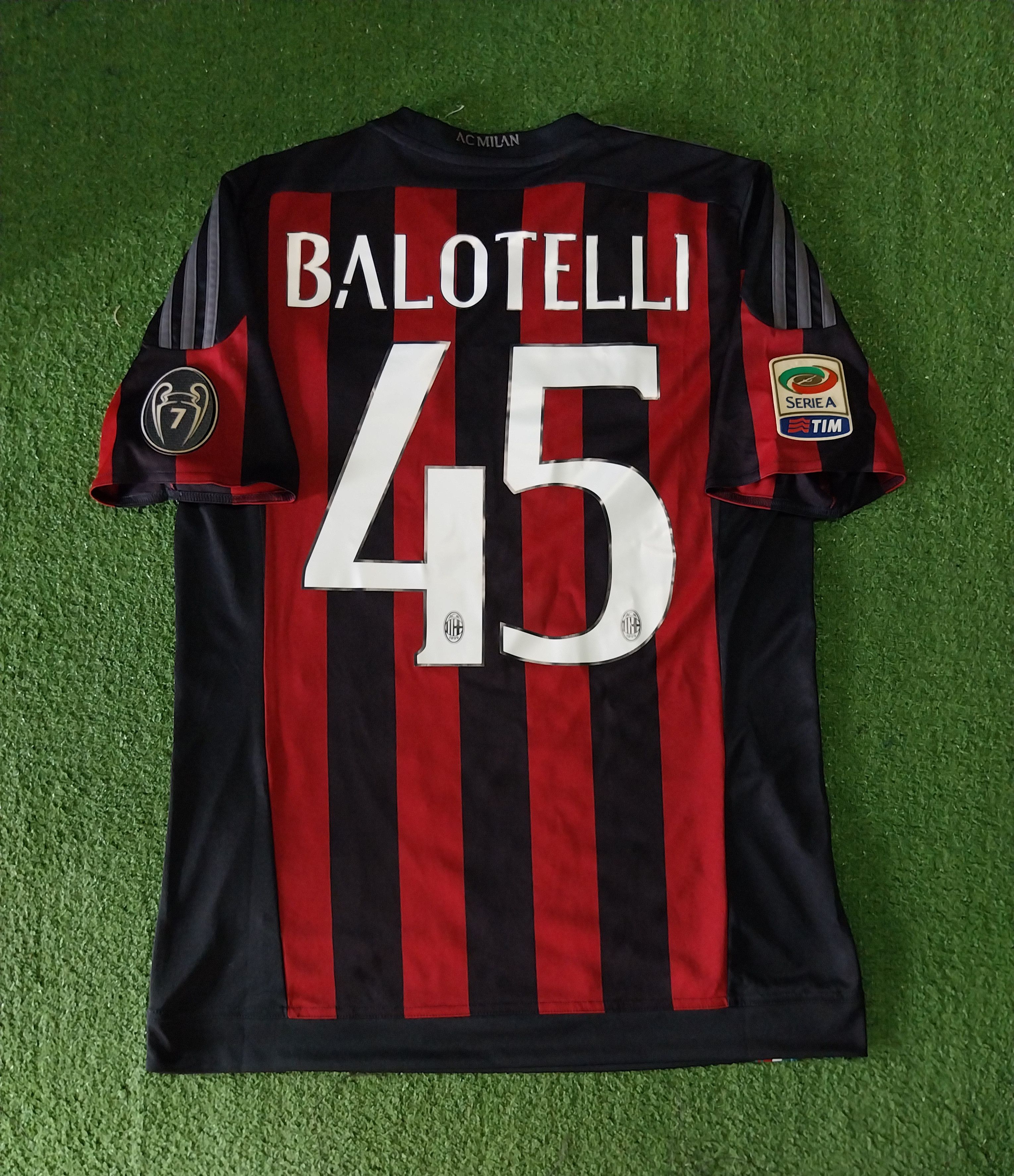 Adidas Ac milan home 2015/2016 balotelli jersey football Size US M / EU 48-50 / 2 - 2 Thumbnail