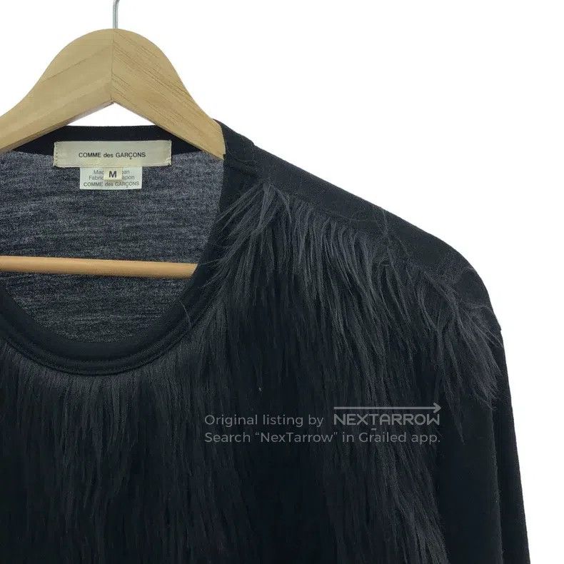 Comme des Garcons Comme Des Garcons Black Wool Knit Fur Collar Sweater Top Size M / US 6-8 / IT 42-44 - 3 Thumbnail