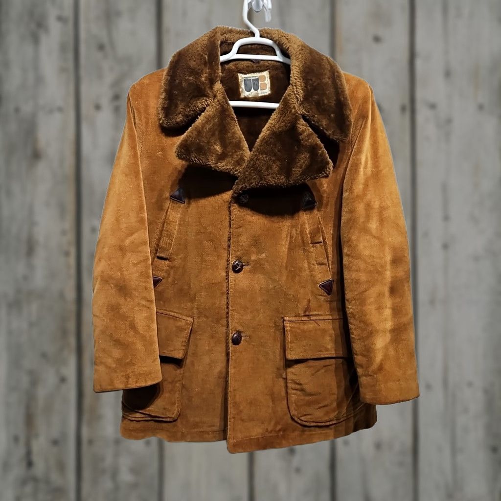 Vintage VINTAGE William Barry Corduroy Fur Lined Brown Coat Jacket Mens 40 USA Made Corduroy Winter Coat Lined USA 70s 1970s Mens 40 Brown Size US XXS / EU 40 - 1 Thumbnail