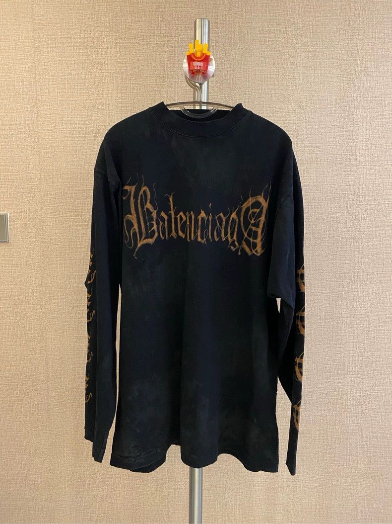 Balenciaga Balenciaga Mud dyed Sanskrit long sleeves made of old styl Size US S / EU 44-46 / 1 - 3 Thumbnail