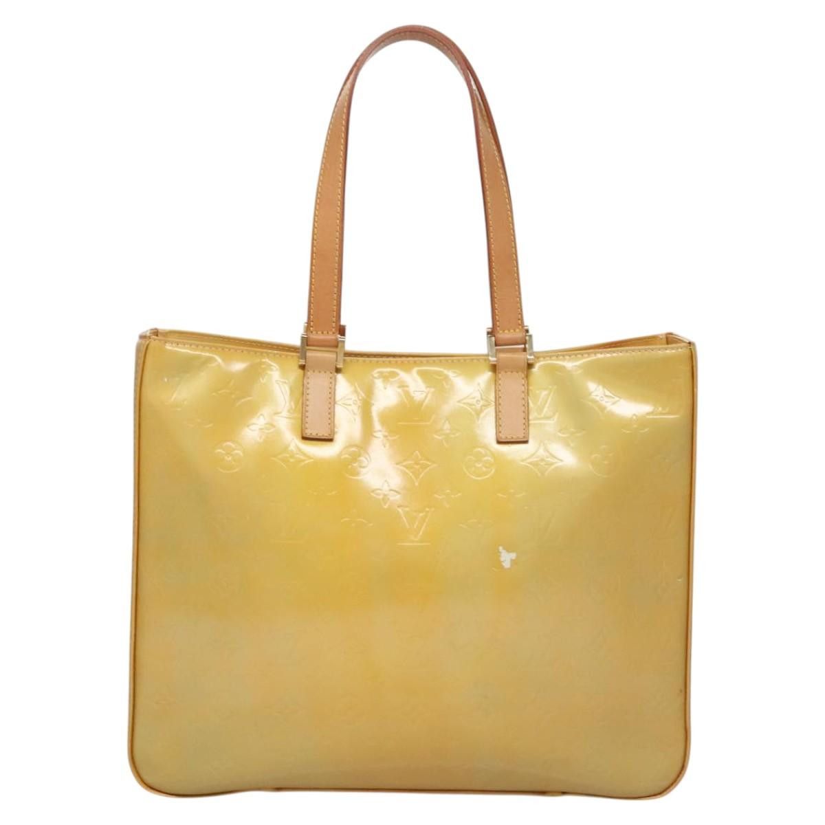 Louis Vuitton LOUIS VUITTON Monogram Vernis Columbus Tote Bag Gris M91028 Size ONE SIZE - 3 Thumbnail