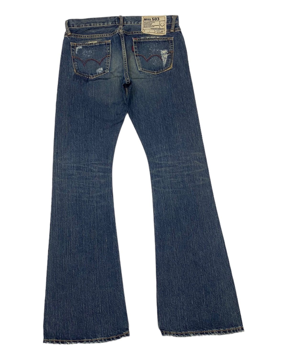 Edwin × Hysteric Glamour × If Six Was Nine FLARE🔥EDWIN MISS 503 BOOTCUT FLARED DISTRESSED DENIM JEANS Size 31" - 6 Thumbnail