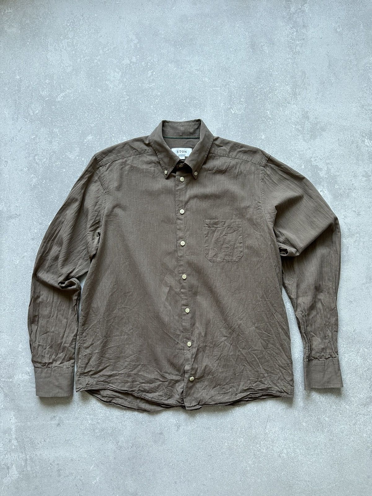 Eton shirts for men Eton size L beige long sleeve Size US L / EU 52-54 / 3 - 1 Thumbnail