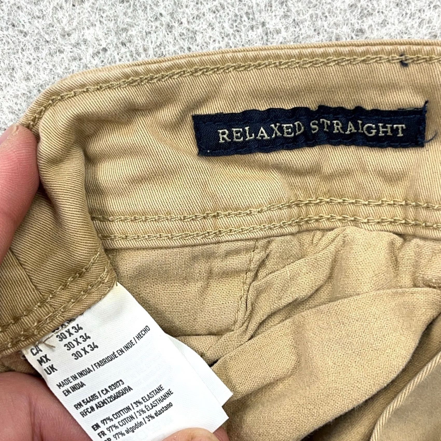 American Eagle Outfitters American Eagle Pants Men 30x34 Brown Chino Relaxed Straight Khaki Dress Slacks C Size US 30 / EU 46 - 4 Thumbnail