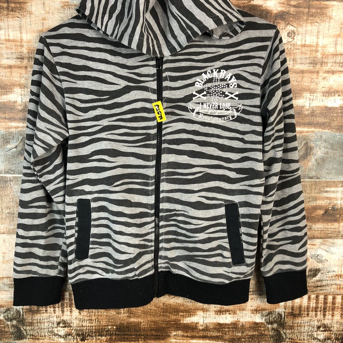 Seditionaries DLL Bee Box Black Rays zebra Stripe skull Hoodie #A1571 Size US S / EU 44-46 / 1 - 7 Thumbnail