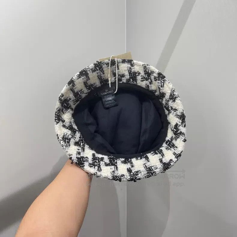 Chanel Chanel Size L Side small LOGO thousand-bird check black an Size ONE SIZE - 2 Thumbnail