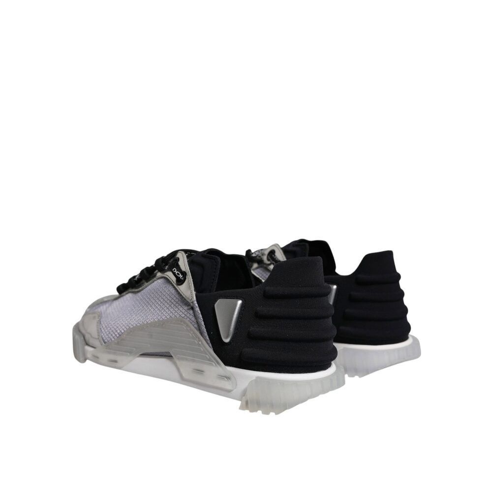Dolce & Gabbana Dolce & Gabbana Silver Black Nylon NS1 Low Top Sneakers Shoe Size US 8 / EU 41 - 4 Thumbnail