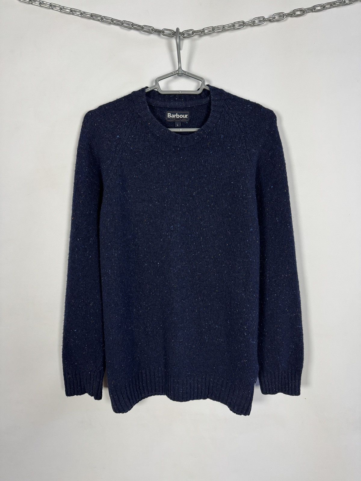 Barbour Men’s Barbour Netherton Crew Wool Sweater Pullover Size L Size US L / EU 52-54 / 3 - 1 Thumbnail