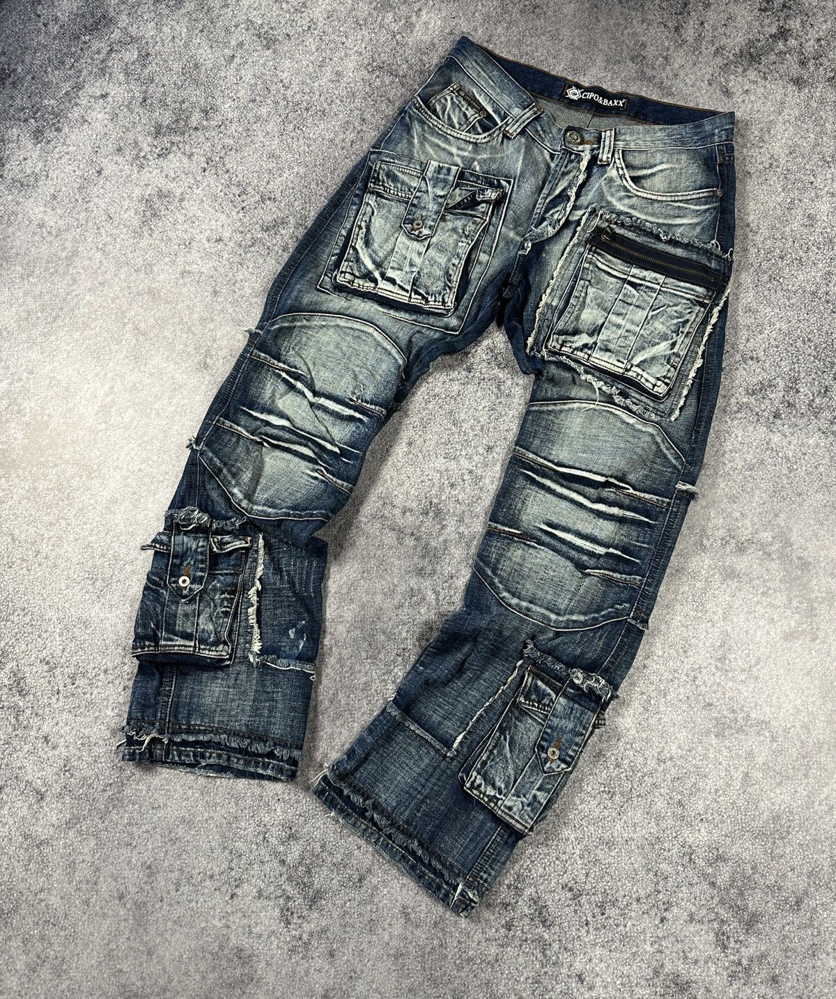 image of Y2K Vintage Casual Denim Multipocket Avant Garde Opium, Men's (Size 32)