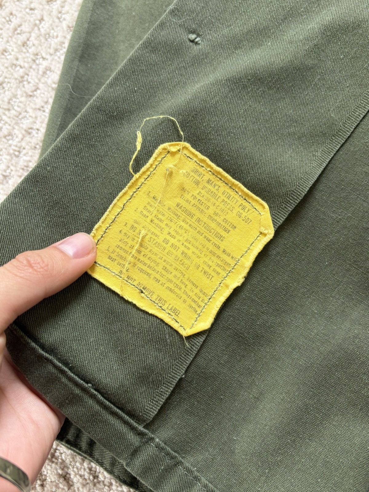Vintage Vintage US Army Vietnam War OG-507 Fatigue Utility Shirt Size US S / EU 44-46 / 1 - 2 Thumbnail