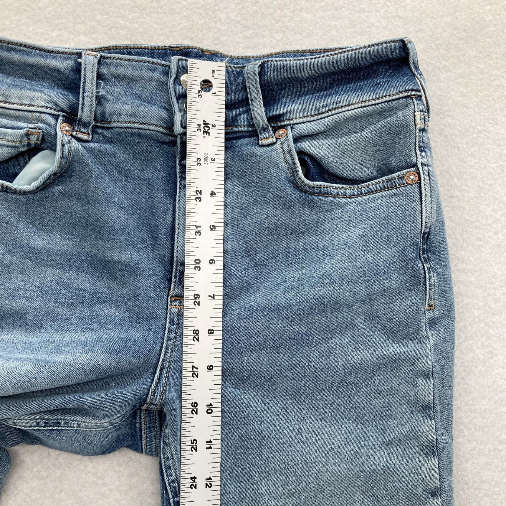 Vintage We The Free Bootcut Jeans Womens 29 Blue Stretch Double Button High Rise Boho Jeans (Denim) Mens? Size 29" - 7 Thumbnail