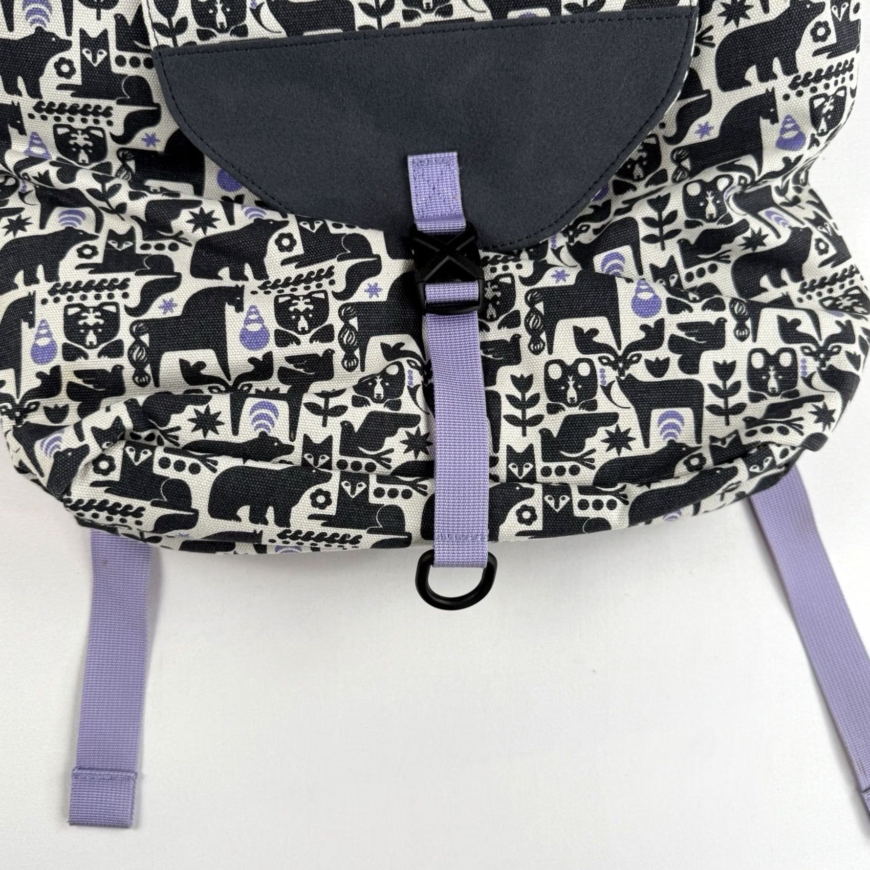 KAVU KAVU Backpack Satchel Pack Charcoal Multicolor Polyester Lining Purple Women NWT Casual Workwear Gift Ideas Womens Backpack Bag Satchel Pack KAVU Size ONE SIZE - 3 Thumbnail
