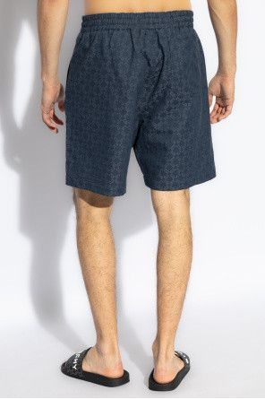 Givenchy o1mle0226 Monogram Shorts in Navy Blue Size US 34 / EU 50 - 4 Thumbnail