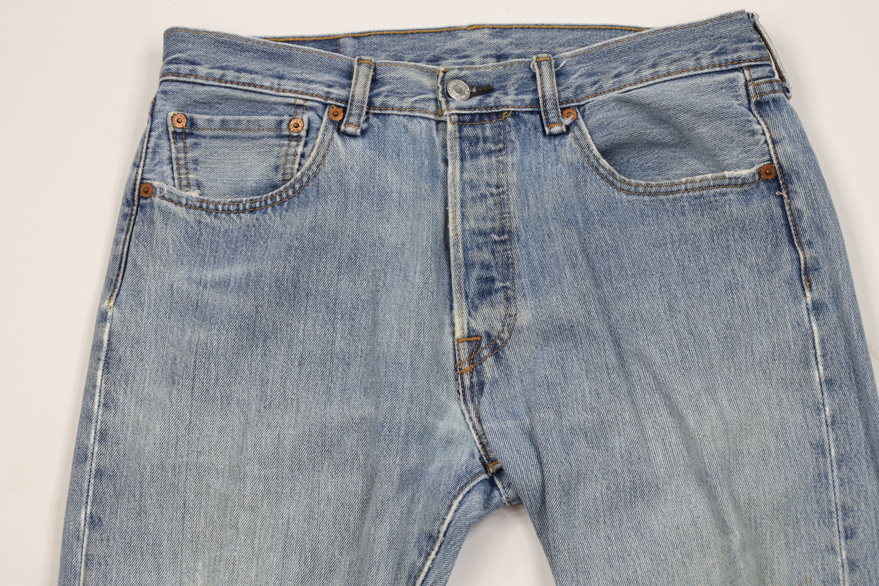 Levi's Vintage Y2K Levis 501xx Original Button Fly Denim Jeans Size US 32 / EU 48 - 2 Thumbnail