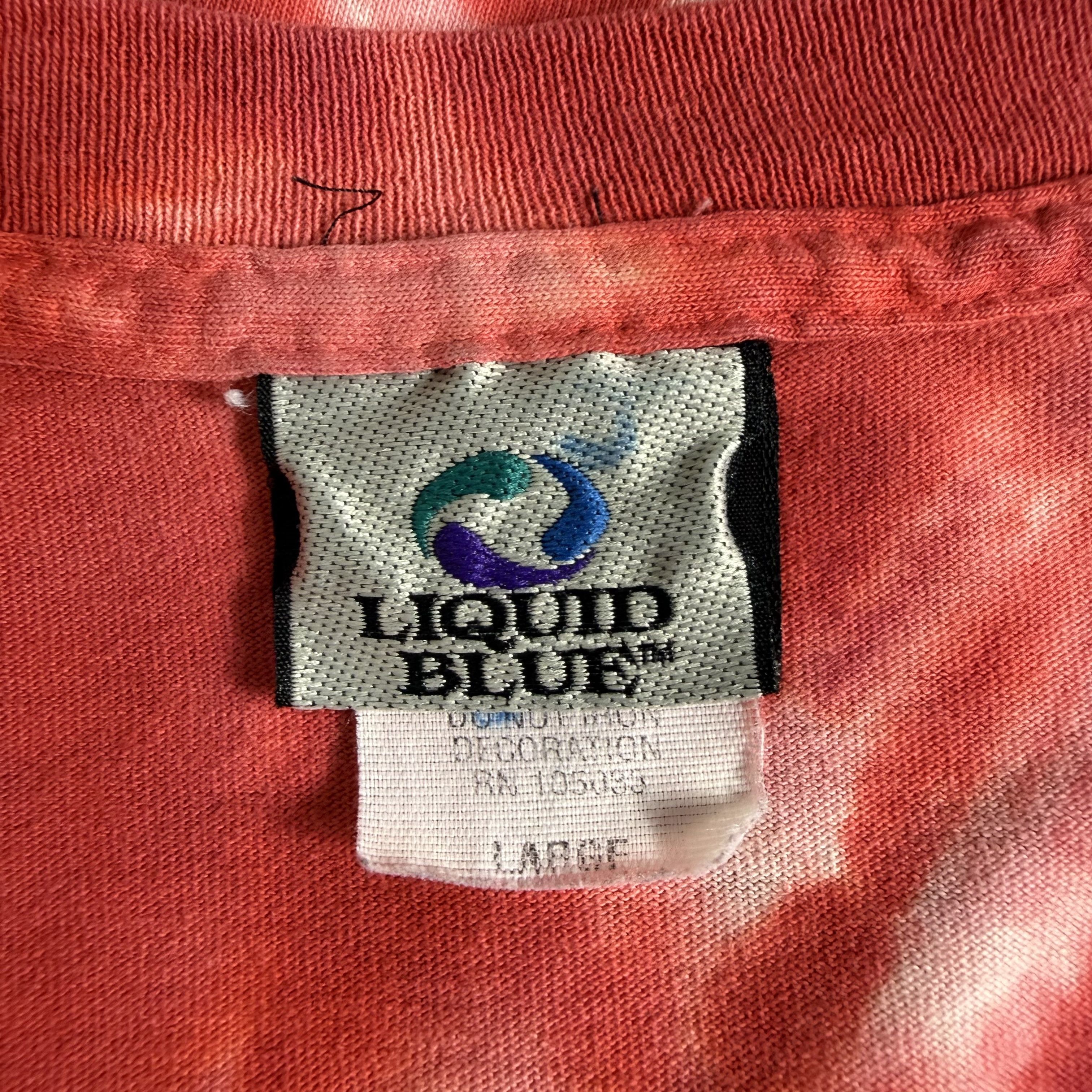 Liquid Blue 🔥RARE🔥Vintage 90s Liquid Blue Chick-Fil-A Tie Dye T-shirt Size US L / EU 52-54 / 3 - 7 Thumbnail