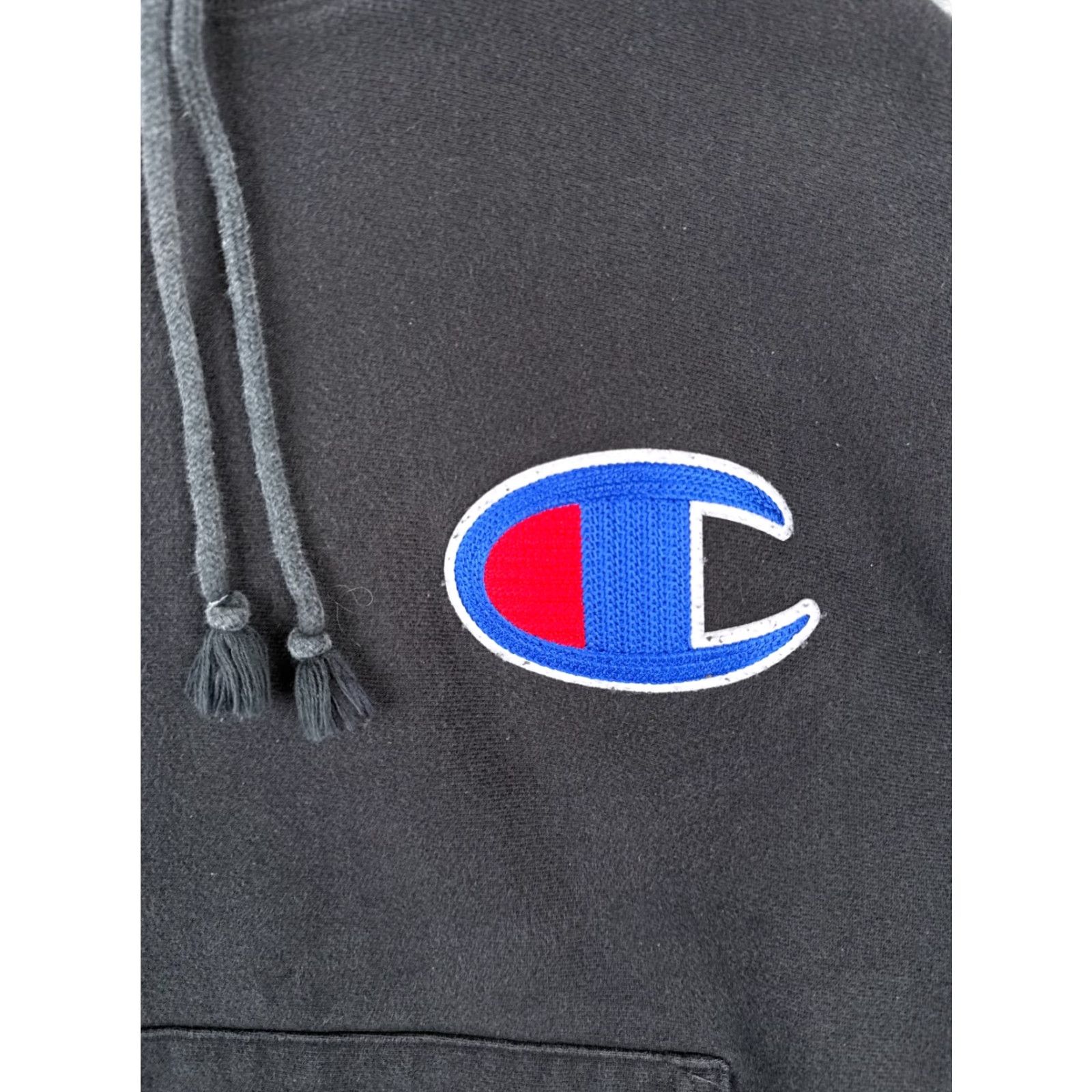 Champion Champion Hoodie Adult Medium Black Pullover Sweatshirt Logo Reversible Weave Size US M / EU 48-50 / 2 - 6 Thumbnail