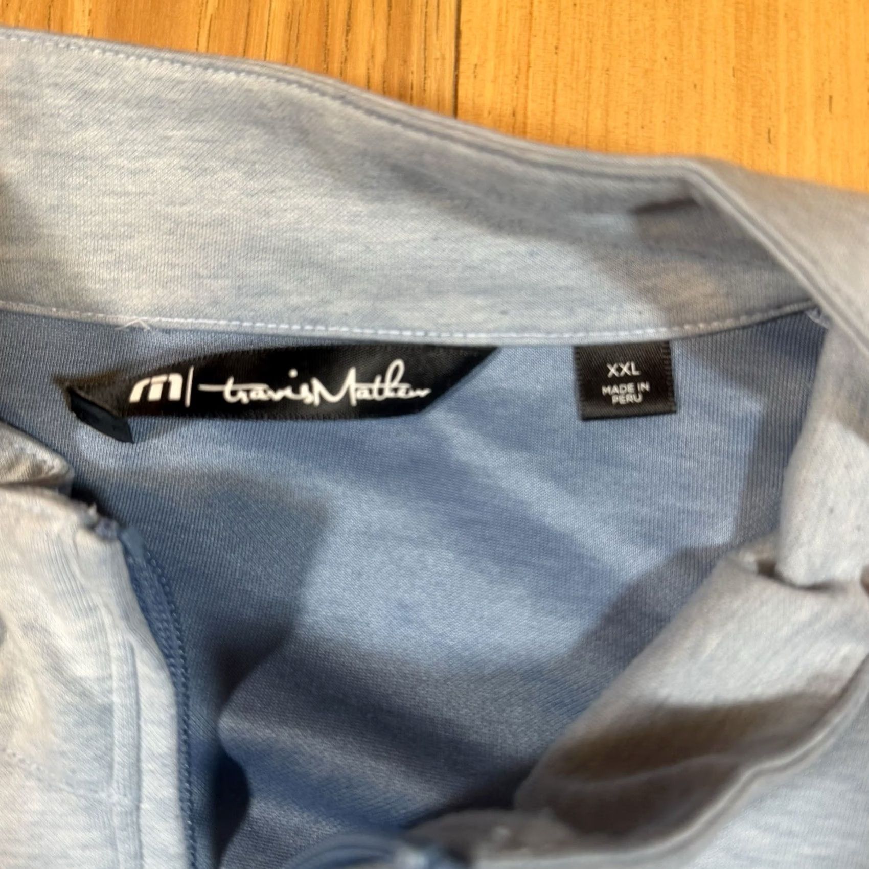 TravisMathew Travis Mathew Quarter Zip Men’s XL Light Blue Stretch Pullover Golf Size US XL / EU 56 / 4 - 4 Thumbnail