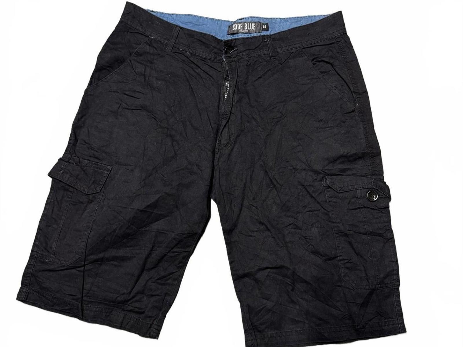 Designer CODE BLUE Men's Cargo Shorts - Black Size US 44 / EU 60 - 2 Thumbnail