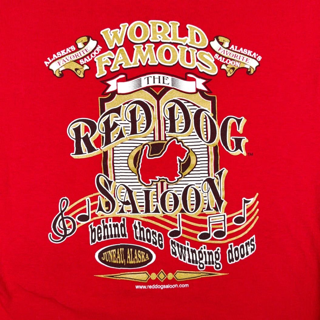 Vintage VINTAGE Red Dog Saloon Shirt Red Adult MEDIUM T-Shirt Crew Neck Short Sleeve Solid Graphic Bar Restaurant Souvenir Mens Size US M / EU 48-50 / 2 - 4 Thumbnail