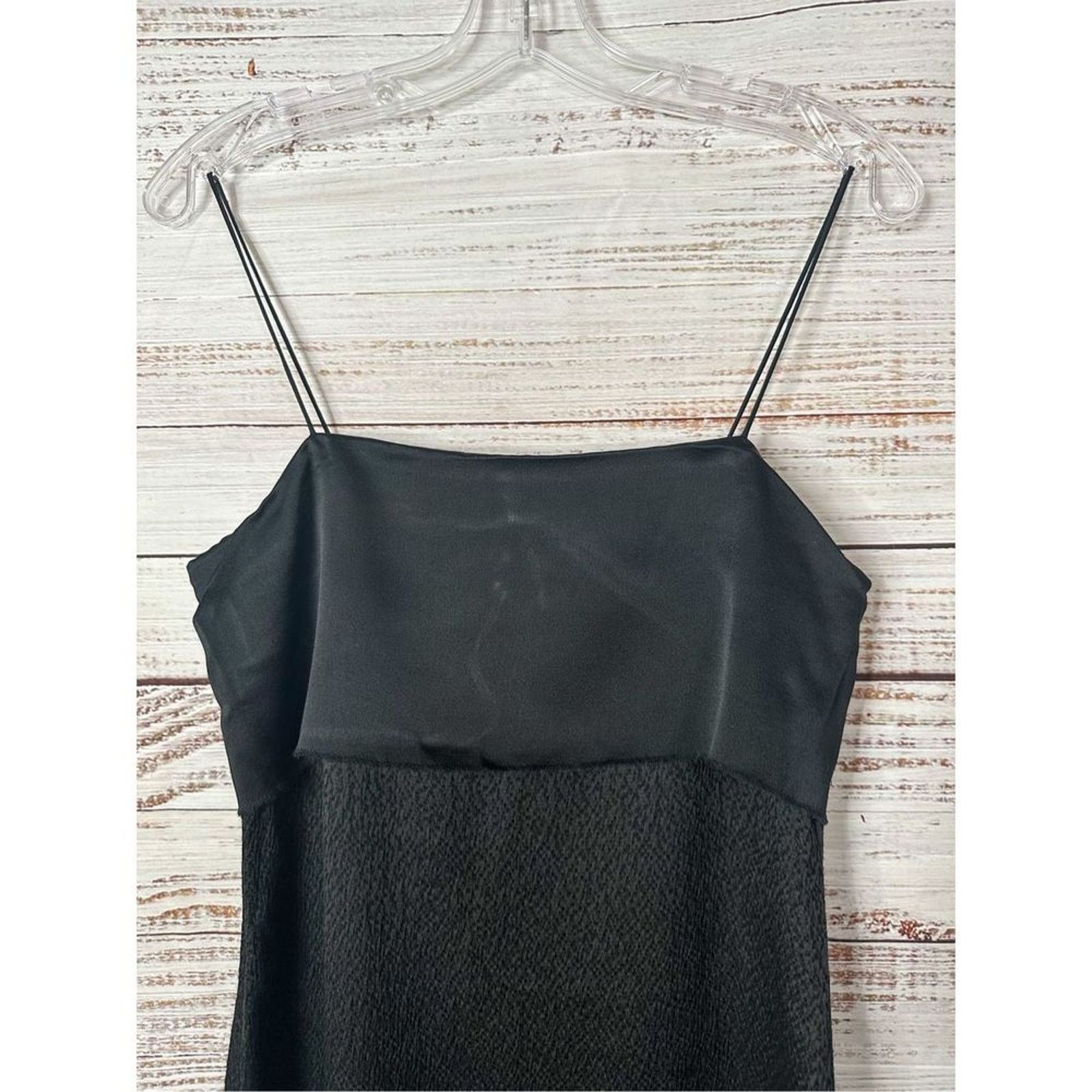 EDUN Edun Spaghetti Strap Midi Slip Dress Black Size XS NWT Size XS / US 0-2 / IT 36-38 - 6 Thumbnail