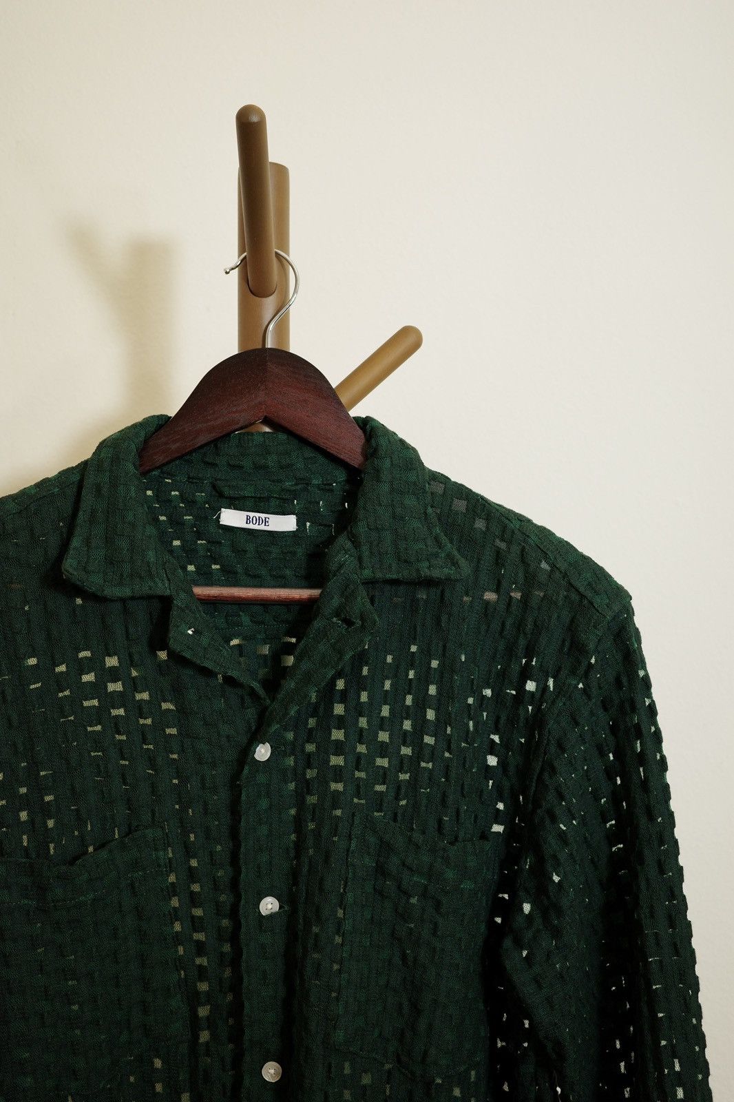 トップス 22AW BODE SHEER BRICK L/S SHIRT GREEN 22AW BODE SHEER BRICK L/S SHIRT GREEN