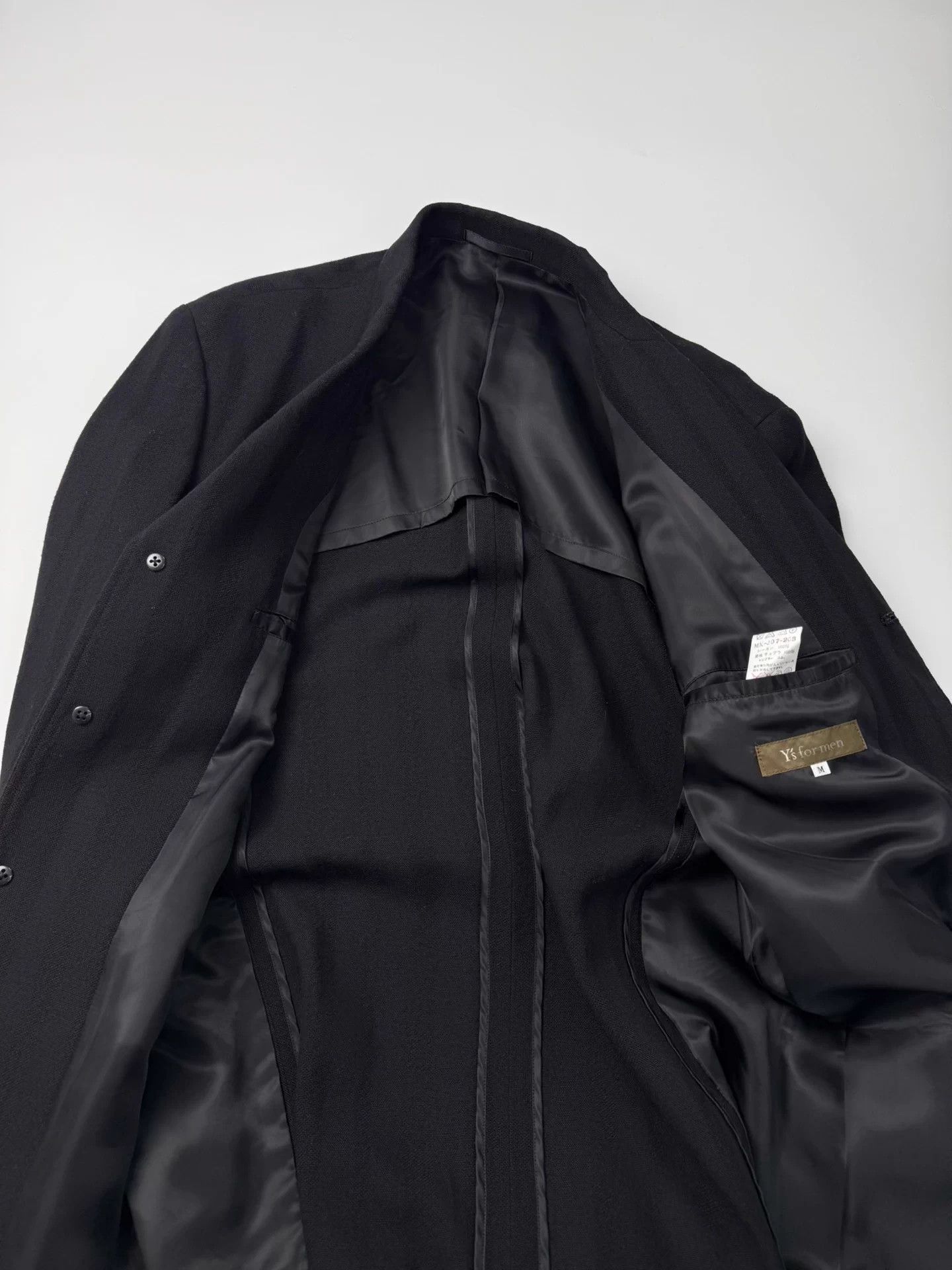 Yohji Yamamoto Yohji Yamamoto Y's for Men 90s Black Stripe Blazer M Japan Size 42L - 9 Thumbnail
