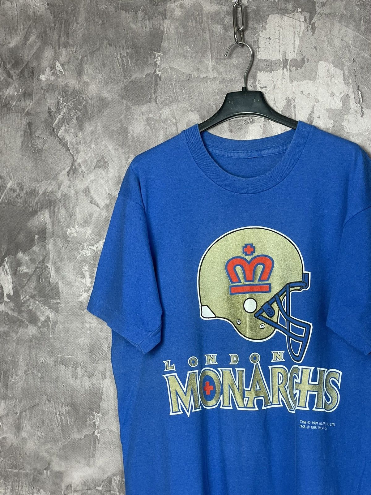 Vintage Vintage 90s London Monarchs Tshirt 1999 NFL Crewneck Size US XL / EU 56 / 4 - 4 Thumbnail