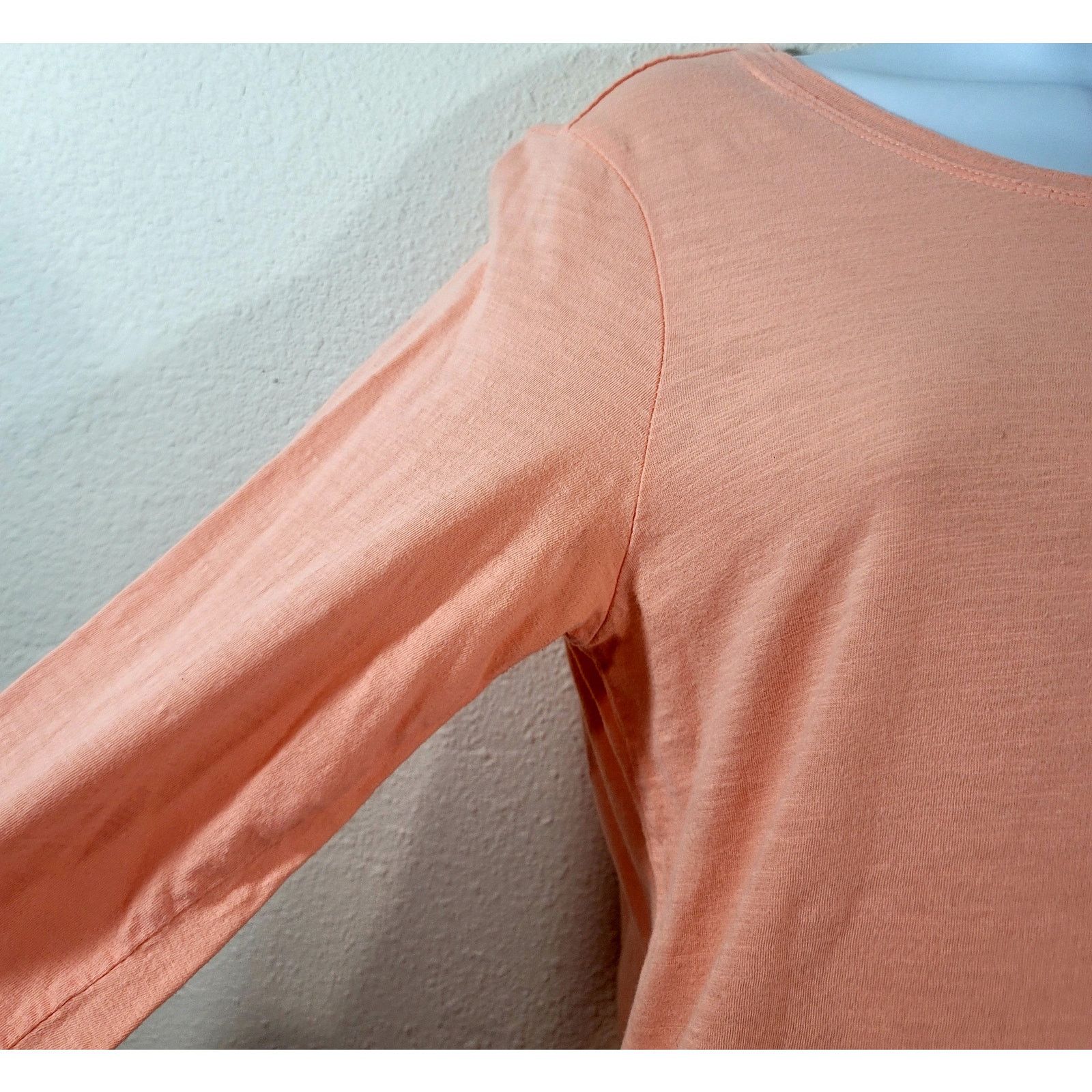 Other Westbound Light Orange Slub Knit 3/4 Sleeve Top Medium Size M / US 6-8 / IT 42-44 - 6 Thumbnail
