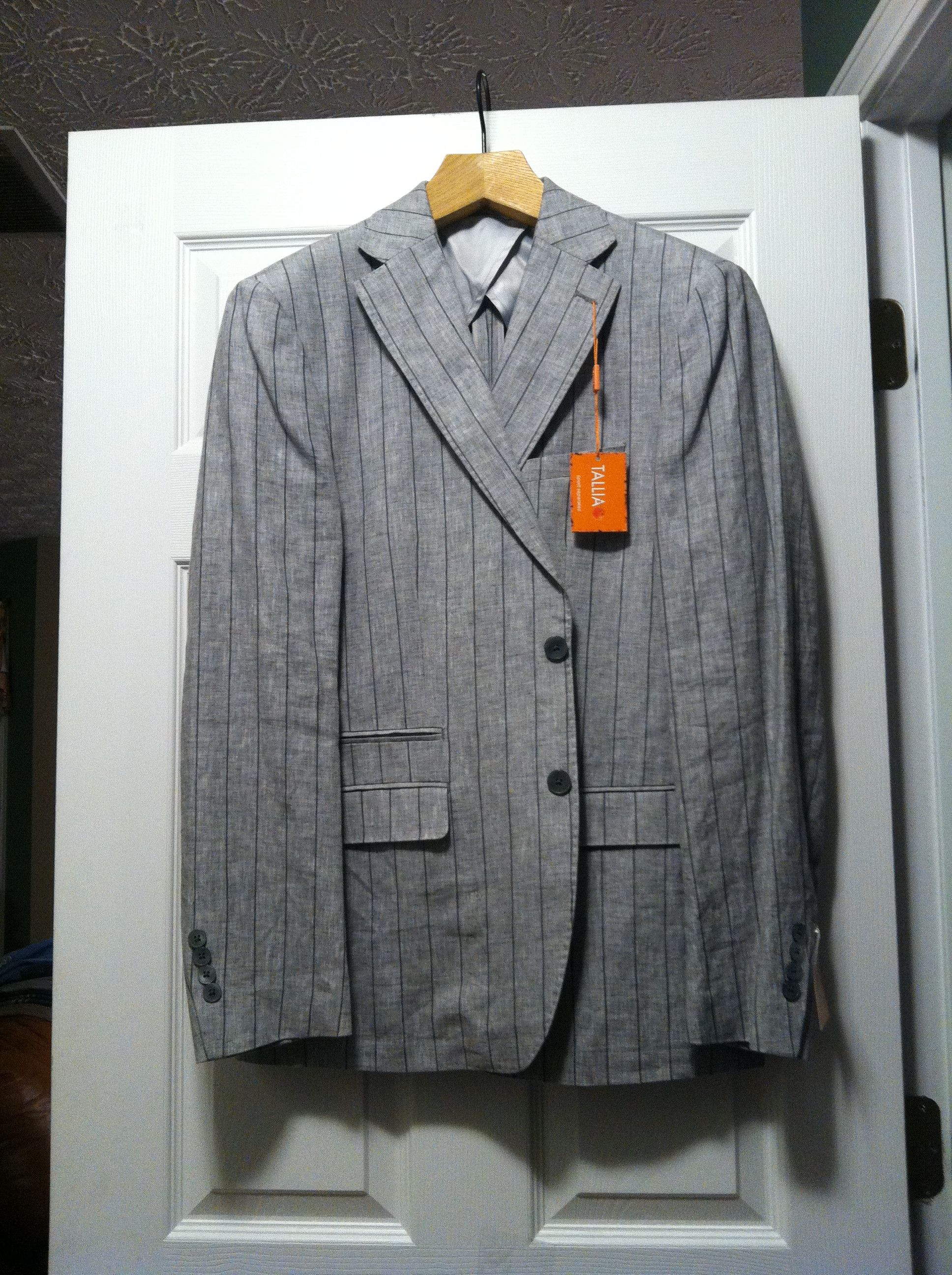 Tallia TALLIA MEN'S NEW 100%LINEN SPORT COAT BLAZER SIZE: 40R Size 40R - 1 Thumbnail