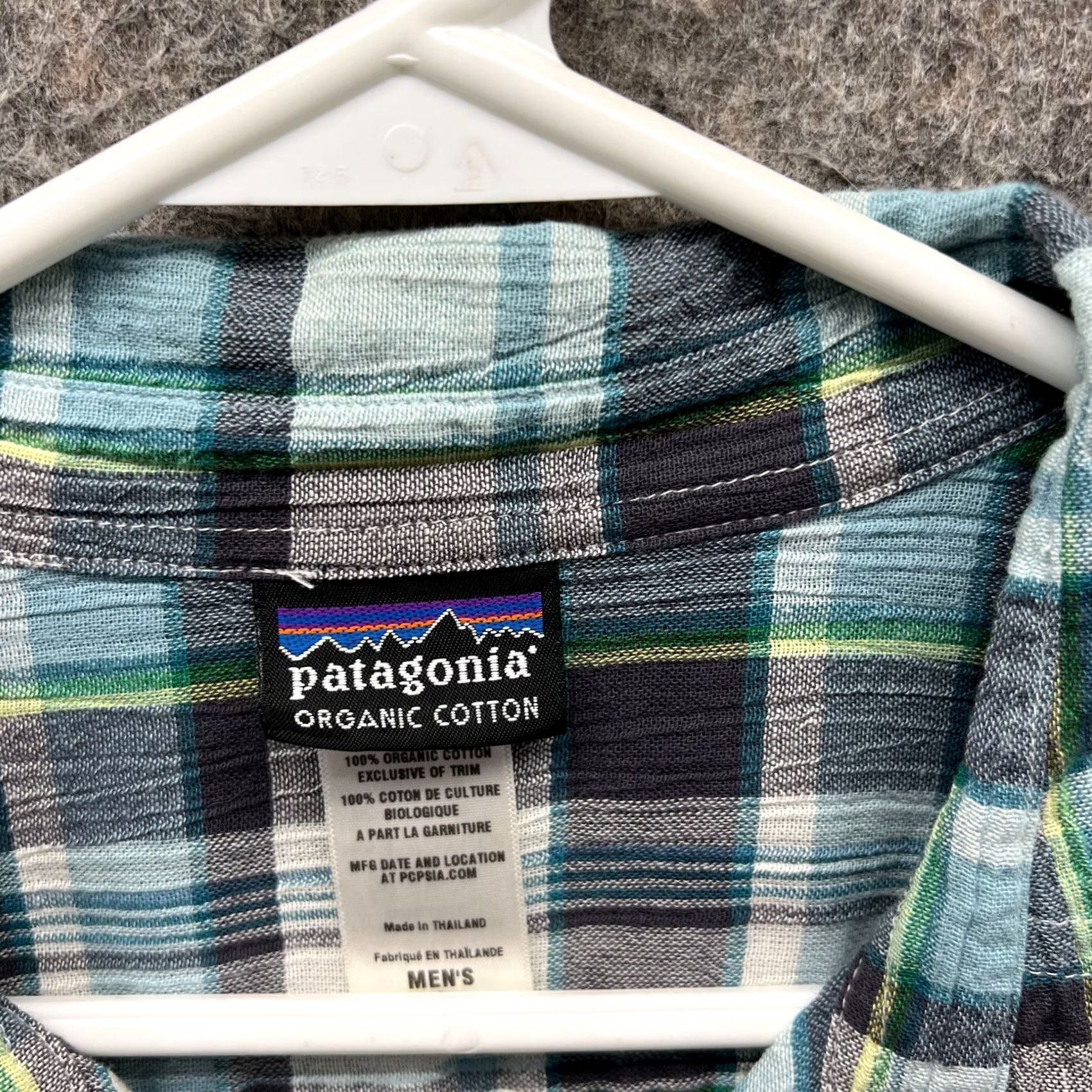 Patagonia Patagonia Men Large Blue Button Down Plaid Organic Adult Shirt Size US L / EU 52-54 / 3 - 7 Thumbnail