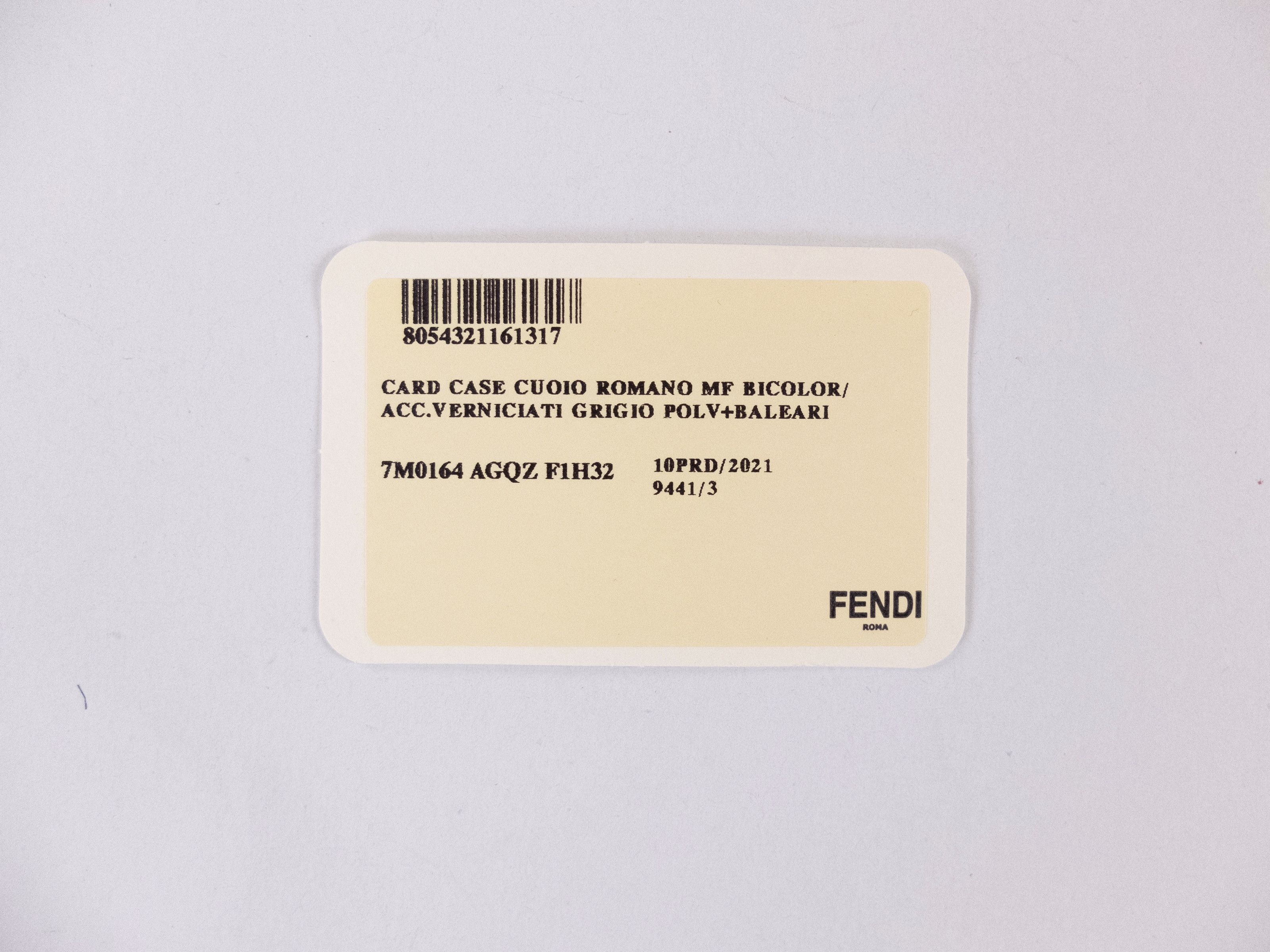 Fendi FENDI Baguette light gray blue logo leather card holder case Size ONE SIZE - 4 Thumbnail