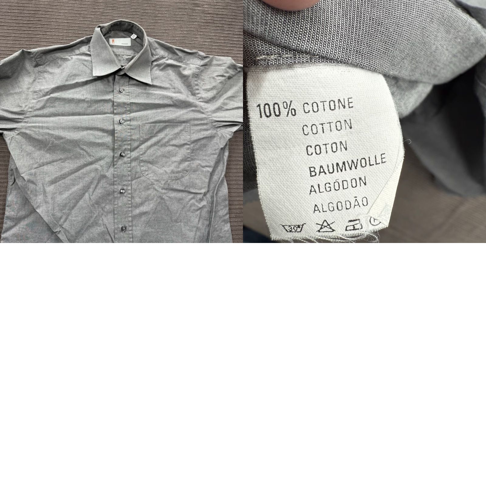 Missoni Missoni Shirt Men 15.5 39 Gray Cotton Long Sleeve Button Up Designer Business Shirt Size US L / EU 52-54 / 3 - 8 Thumbnail