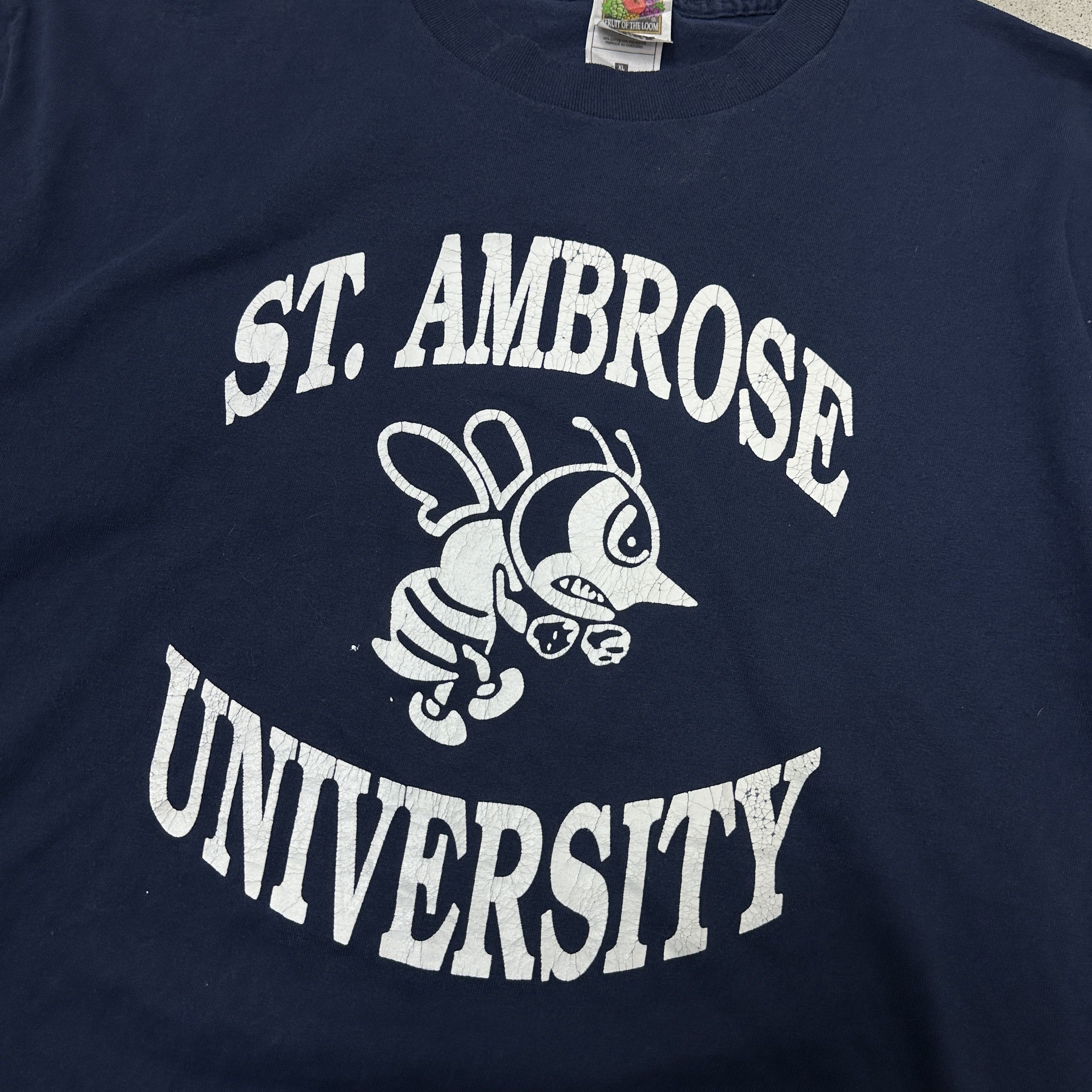 Vintage Vintage St Ambrose University Oversize T-shirt 90s Size US XL / EU 56 / 4 - 3 Thumbnail