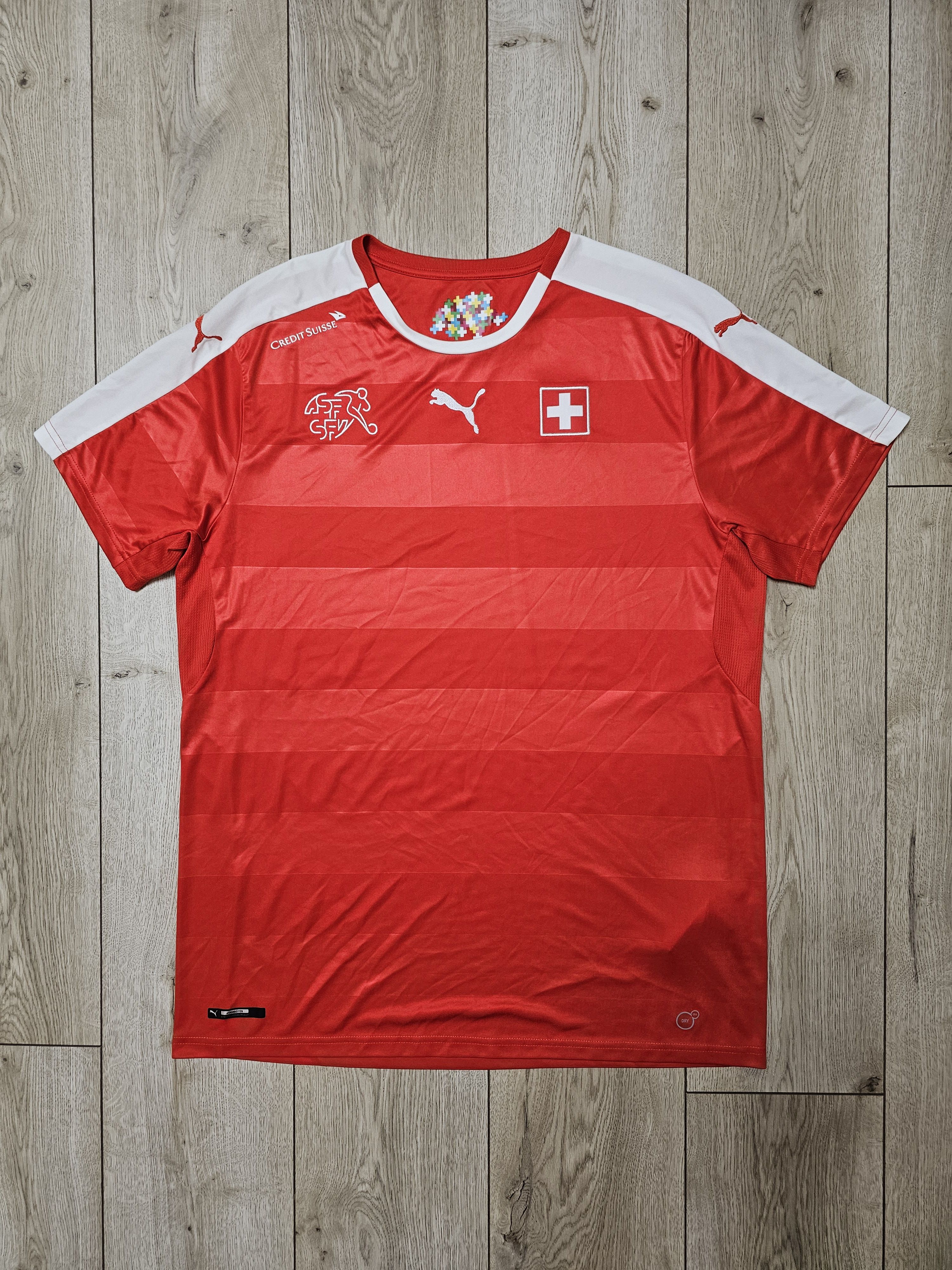 Puma SWITZERLAND 2016 2018 HOME FOOTBALL SHIRT SOCCER JERSEY Size US XL / EU 56 / 4 - 1 Thumbnail