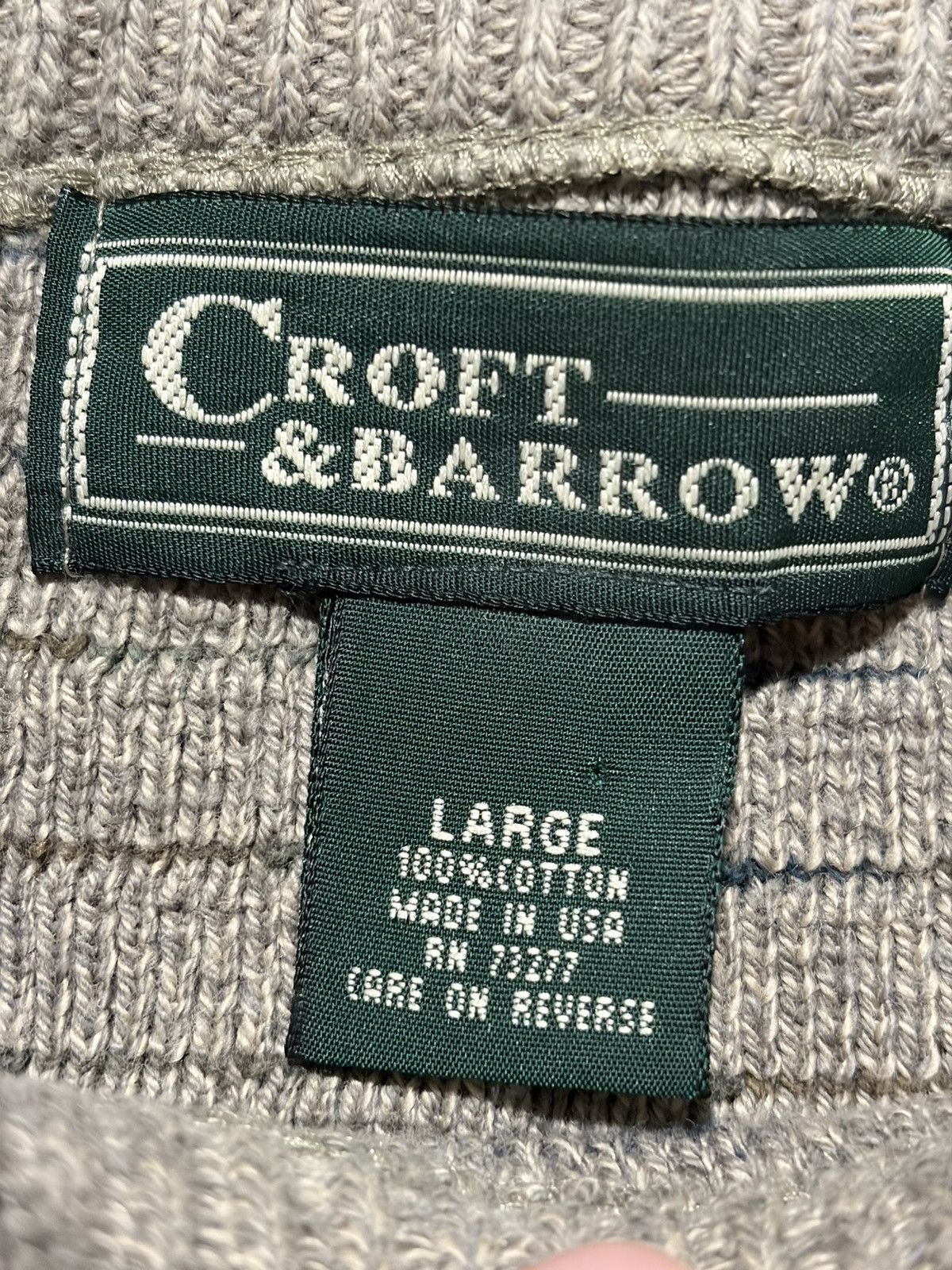 Croft & Barrow Croft & Barrow Sweater Cotton Waffle Knit Crewneck Made USA Size US L / EU 52-54 / 3 - 4 Thumbnail