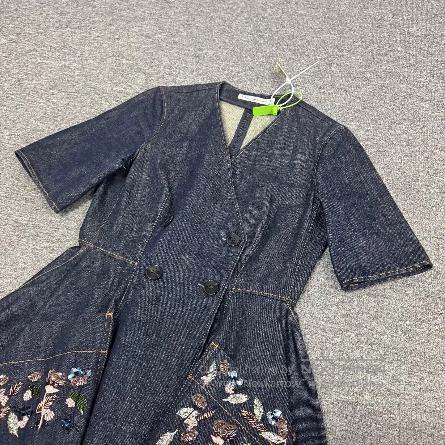 Dior Dior Heavy Industry Beaded Flower Design; Cowboy Dress| Size S / US 4 / IT 40 - 3 Thumbnail