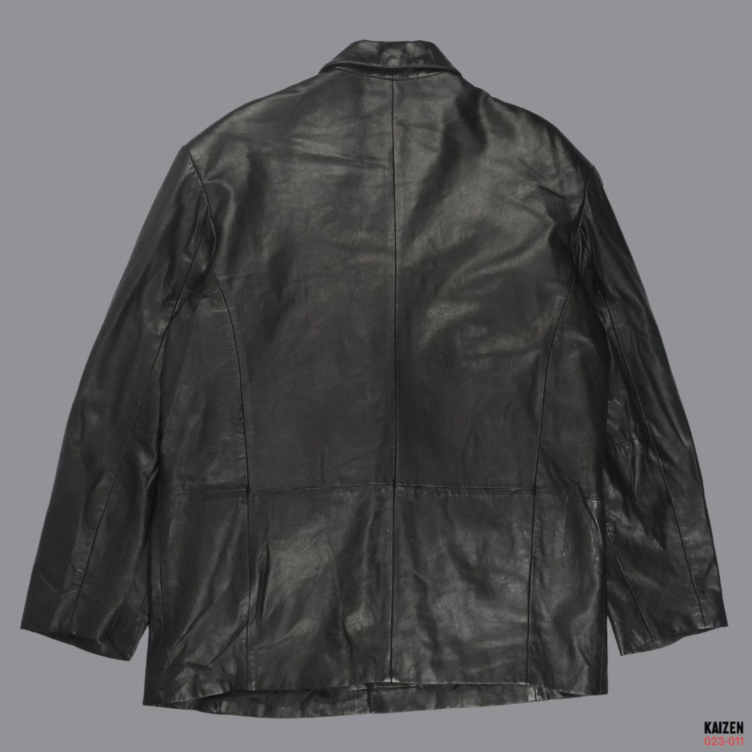 Balenciaga VINTAGE x BALENCIAGA - LEATHER JACKET ‘NICHOLAS GHESQUIRRE’ Size US XXL / EU 58 / 5 - 3 Thumbnail