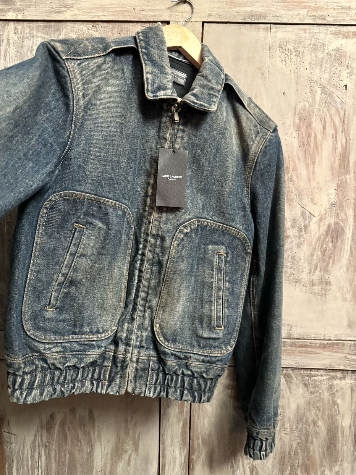 Yves Saint Laurent Saint Laurent heavy denim bomber 2020 XS men Size US XS / EU 42 / 0 - 7 Thumbnail