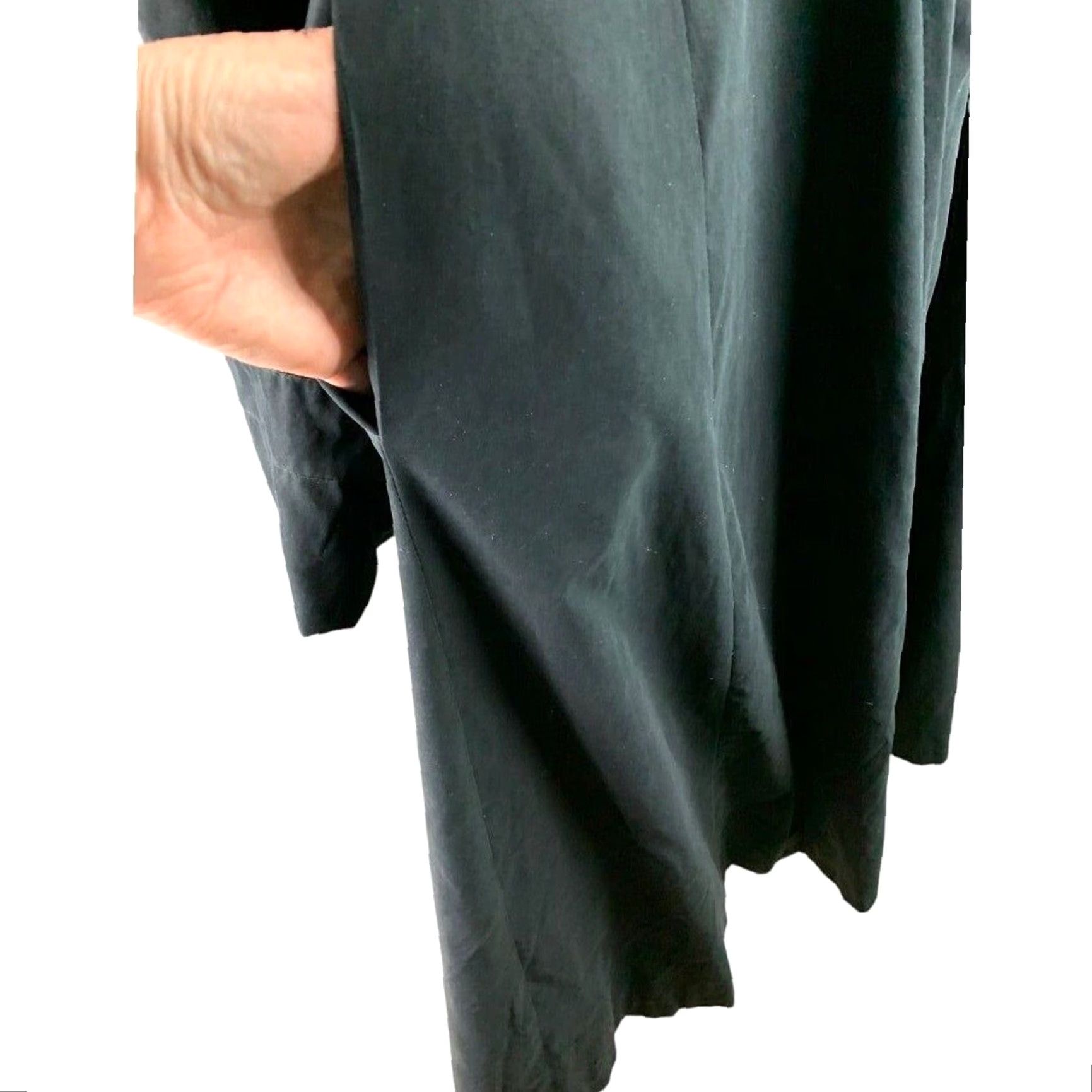 Vintage VINTAGE Searle Jacket Swing Coat Black Silk Oversized Long Women 2 1980s USA Size XS / US 0-2 / IT 36-38 - 7 Thumbnail